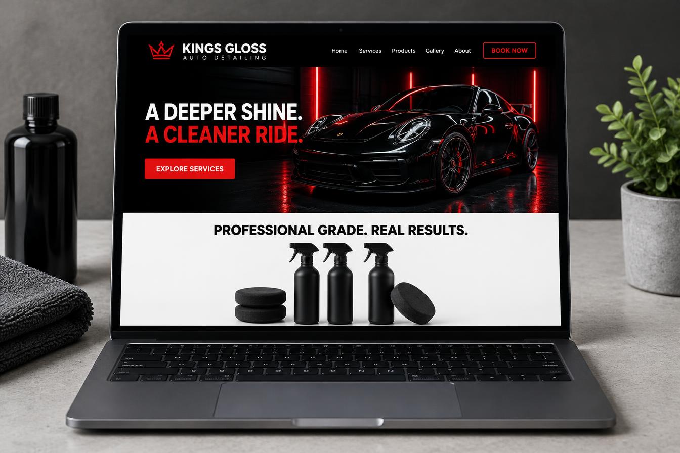 Kings Gloss website concept